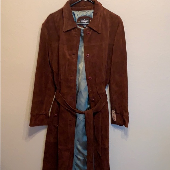 Wilsons Leather Jackets & Blazers - Wilsons Leather chocolate brown suede trench